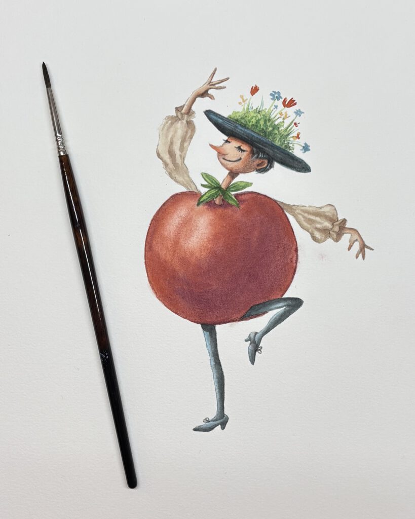 Kirschtänzer Aquarellmalerei
