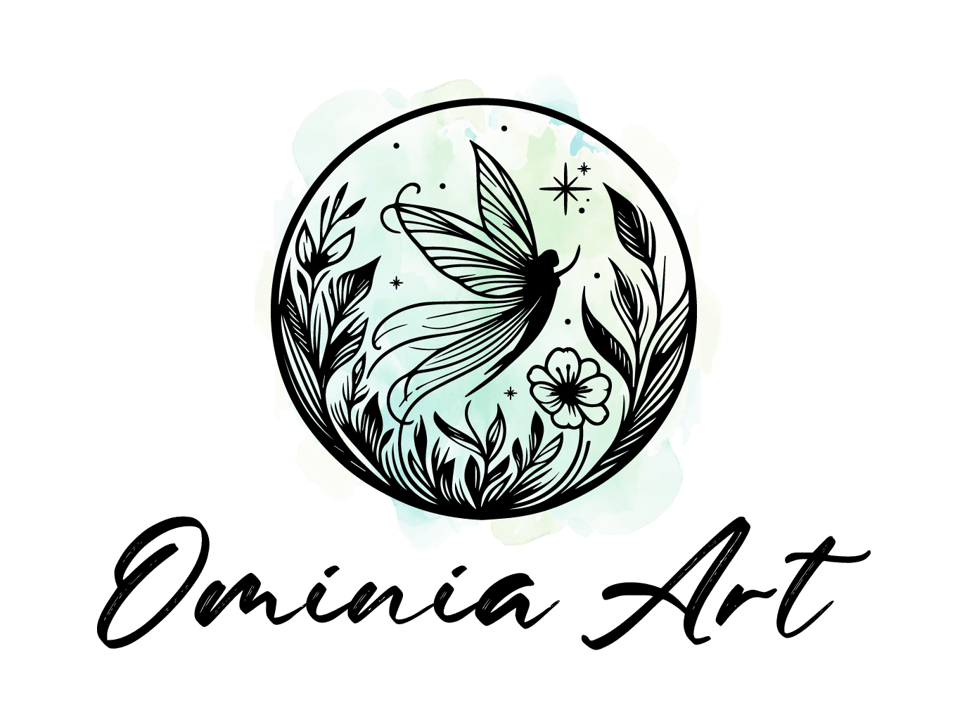 Ominia Art Logo mit Elfe